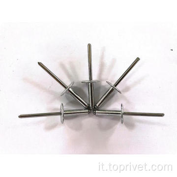 Rivet cieco in alluminio/acciaio inossidabile da 4,8 mm con flangia da 16 mm